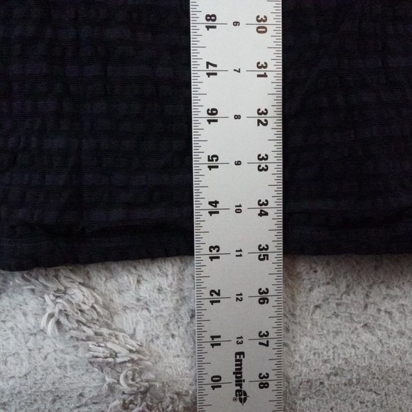 Maeve Textured Gauze Dress Womens Large Navy Blue Short Sleeve - Picture 10 of 13